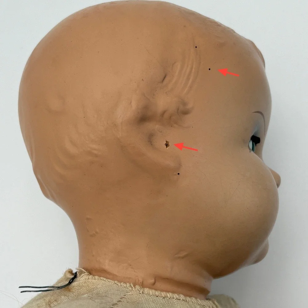 Vintage 1930s Mama Doll Composition Cloth Body Sleep Eyes Antique 20